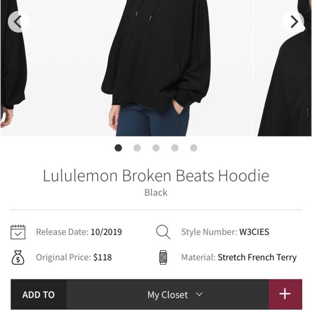 Lululemon broken beats Hoodie